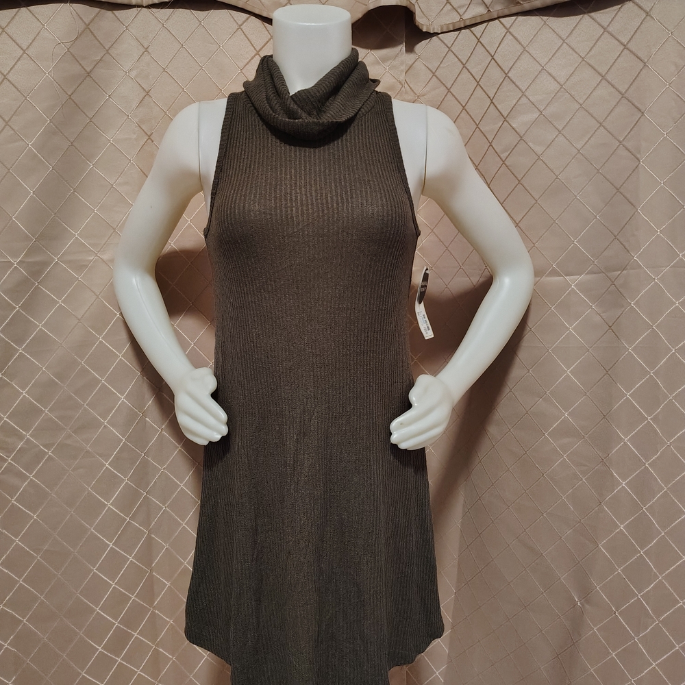 Adam Levine Collection Sleeveless Cowl Neck Sweater - Dark Gray